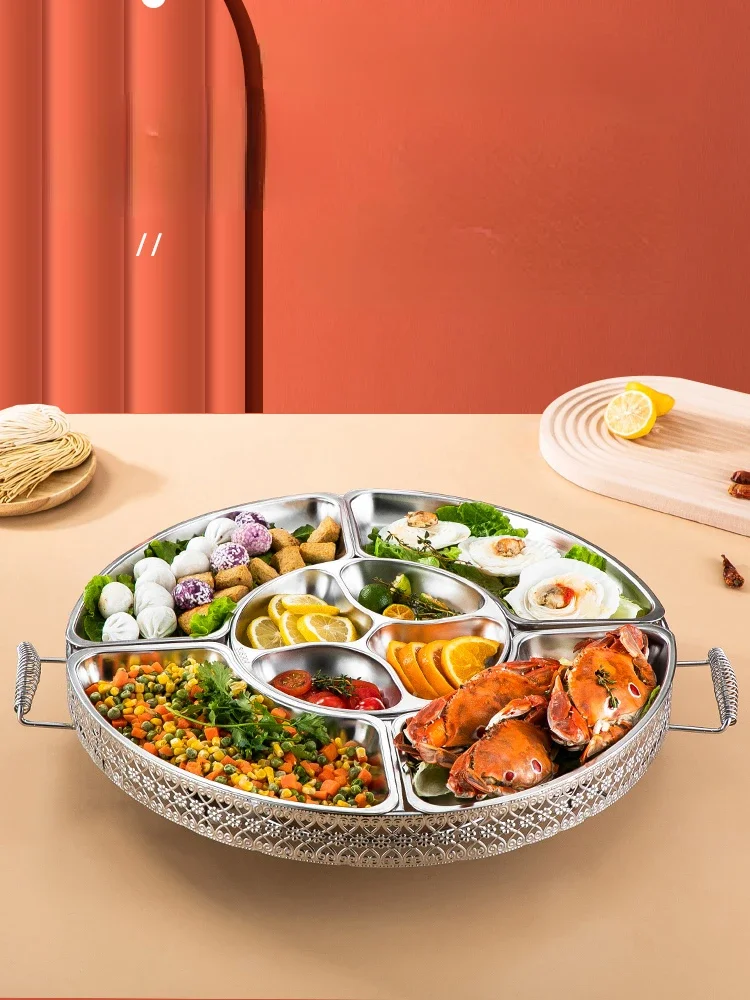 

304 stainless steel reunion plate, crayfish plate, seafood feast, commercial plate, restaurant specific plate