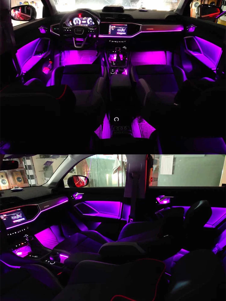 Applicable to Audi Q3 Q3L LED atmosphere light interior LED luminous cup holder atmosphere light interior