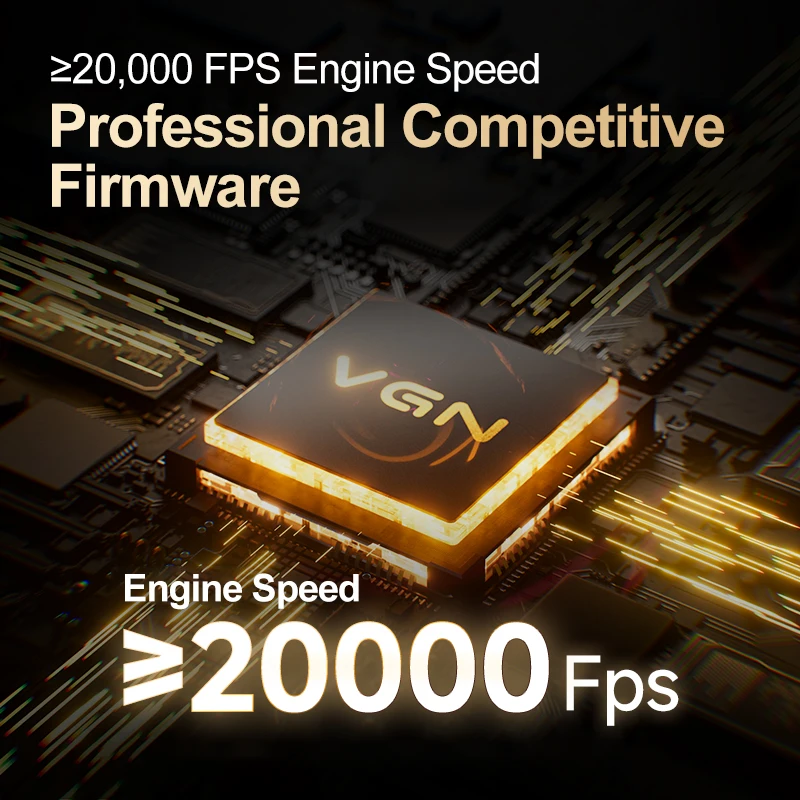 

Игровая мышь VGN Dragonfly F2 Pro MAX Tri-Mode с сенсором PAW3395, двойным разрешением 8K, для киберспорта, перезаряжаемая, ультралегкая, эргономичная, Bluetooth