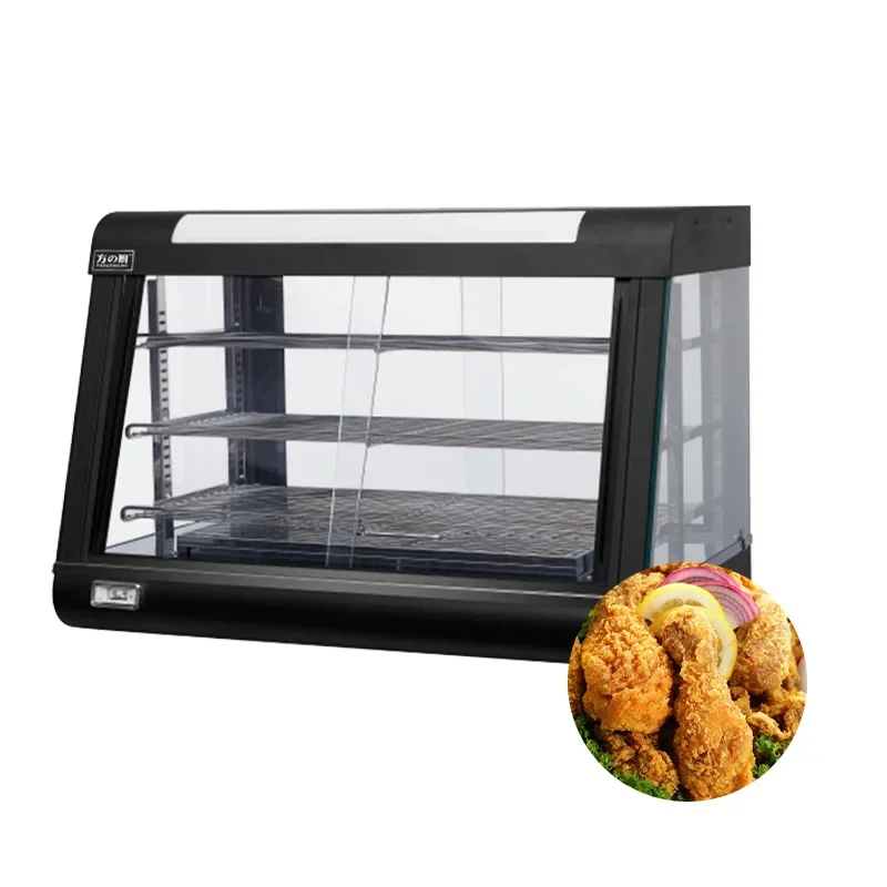 Commercial small egg tart, bread, cake, burger, fried chicken display cabinet, heating constant temperature box, insulation box