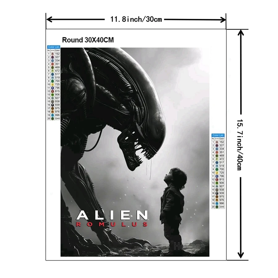 Alien Romulus Disney 2024 New Movie 5d Diamond Painting Kits Fantasty Horror Film Rain Carradine Art Cross Stitch Home Decor