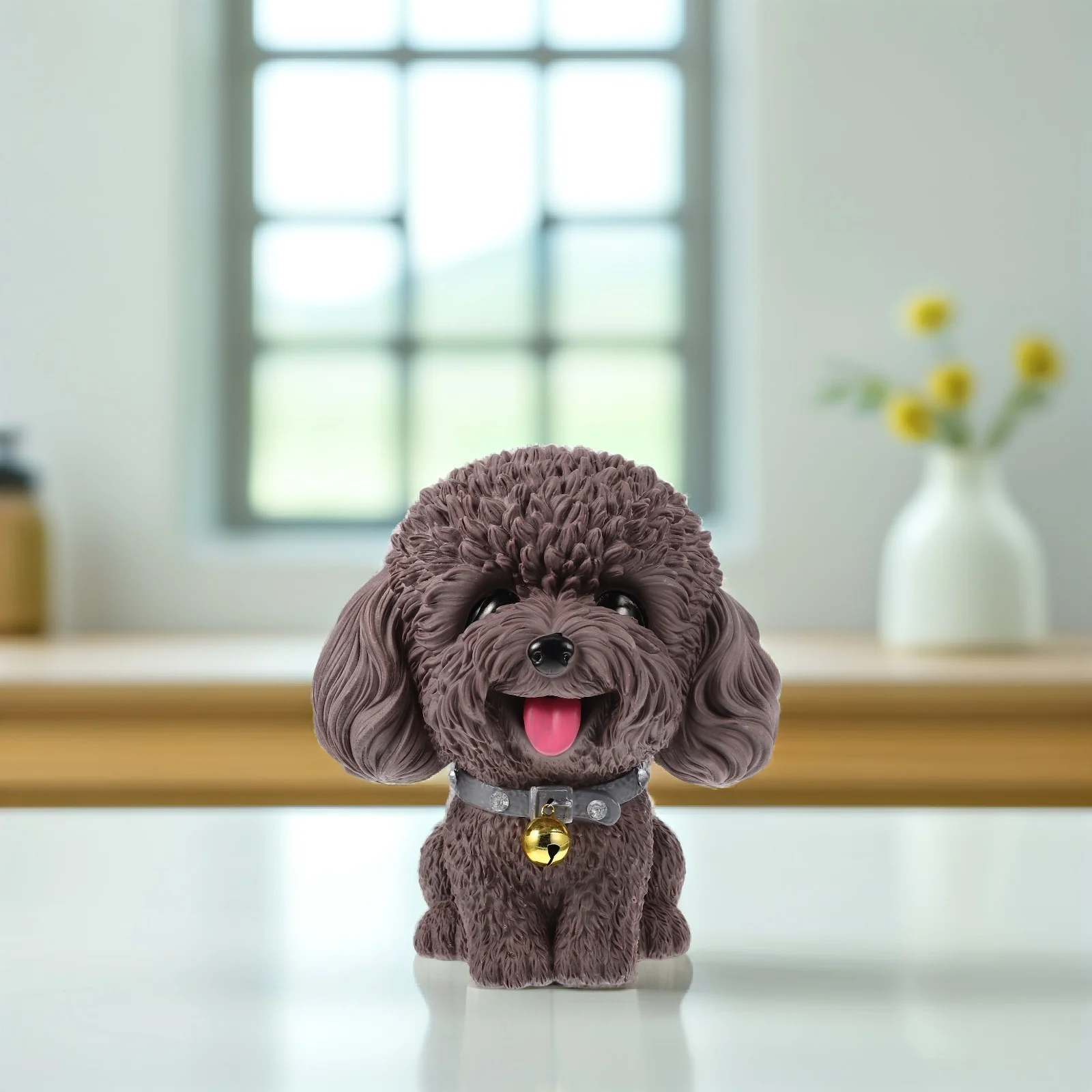 Big Size Dog Shaped Coin Bank Sturdy Vinyl Piggy Bank for Children Saving Change Christmas Stocking Gift Decor