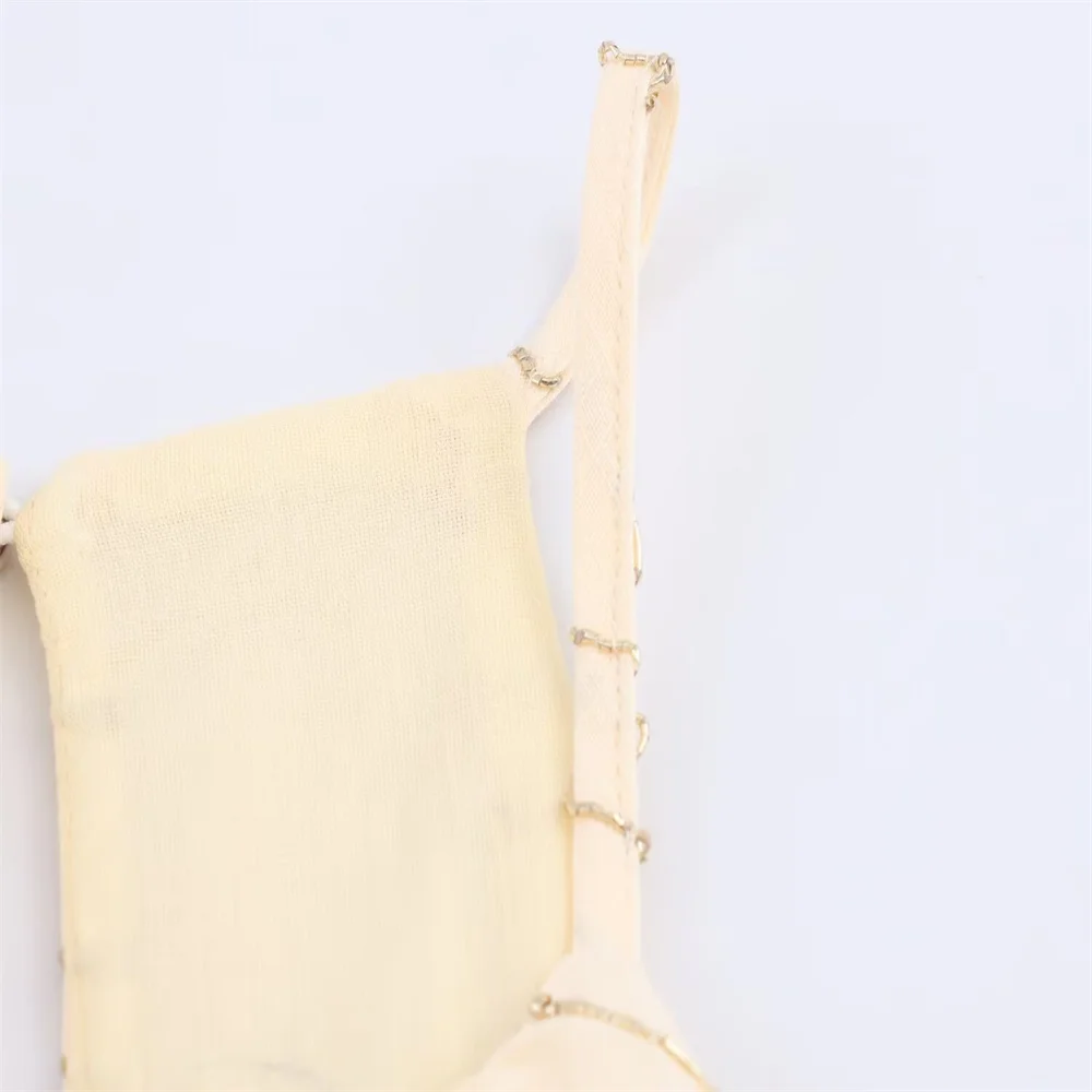 New Women's Fashion European and American Style Simple Flower Embroidered Hanging Neck Dress