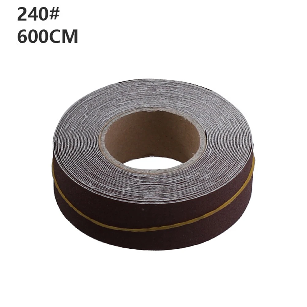 6 Meters Emery Cloth Roll Polishing Sandpaper Grinding Tools Tape Abrasive Paper  For Metalworking Woodworking Wholesale