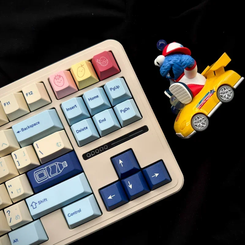 Yoghurt Theme Keycaps 167Key PBT Dye-sublimation Cherry Profile Retro Full Set Key Cap For Customized Gaming Mechanical Keyboard