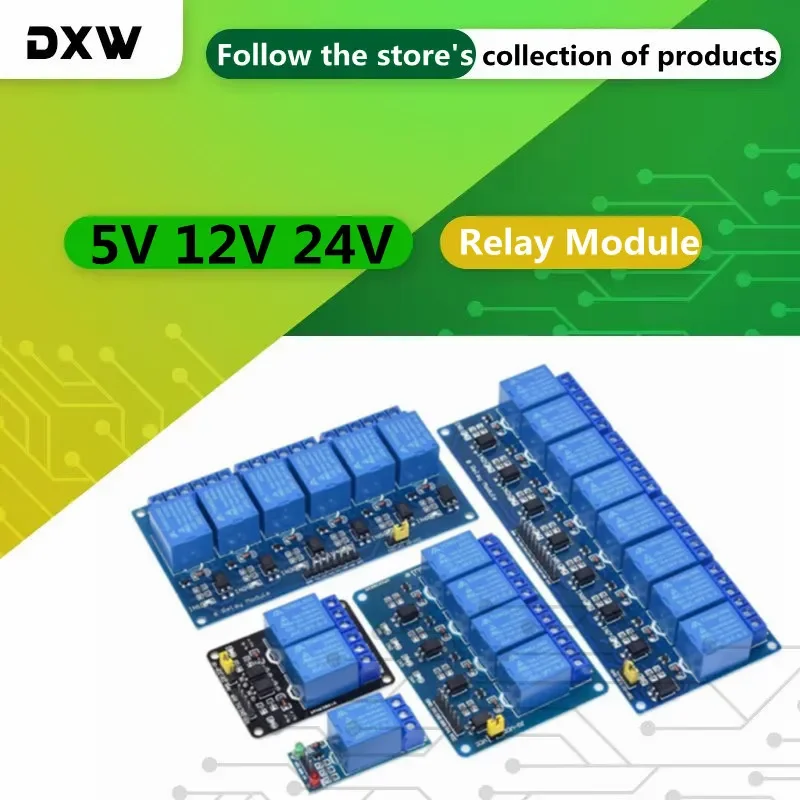 Relay Module 5V 12V 24V with Optocoupler Relay Output  1 2 4 6 8 Channel Relay Module Trigger Board Shield