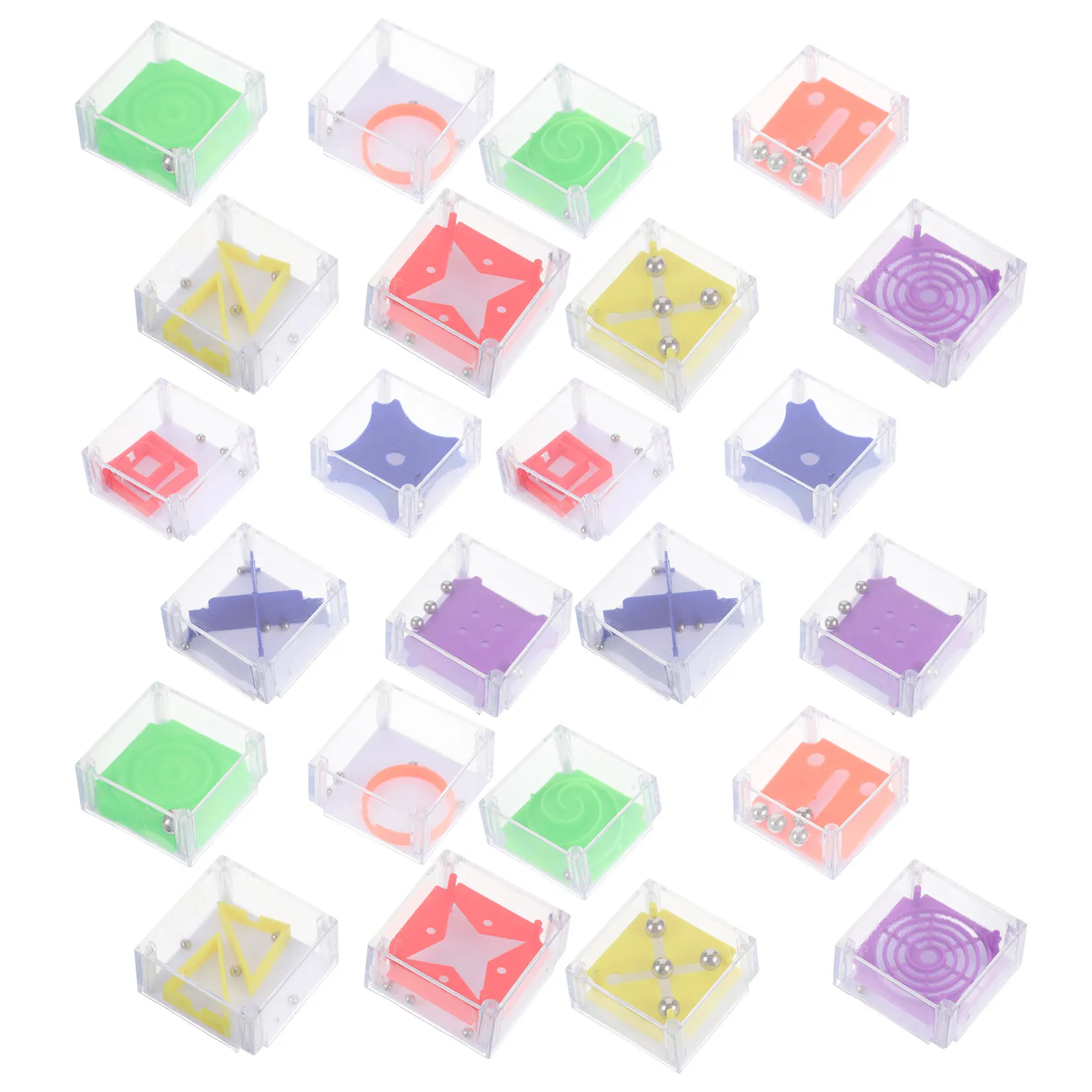 

Набор из 24 мини-лабиринтов с шариками: портативная головоломка для снятия стресса, тренировки IQ, веселое развлечение для детей и взрослых, идеально для вечеринок