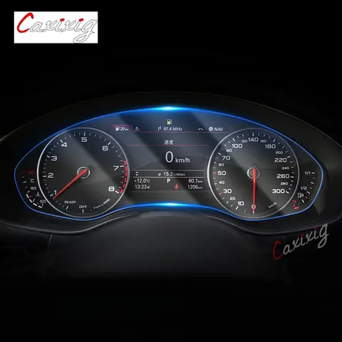 자동차 인테리어 계기판 멤브레인 LCD 스크린 TPU 보호 필름 장식, 스크래치 방지, 아우디 A6 A7 C7 2012-2018