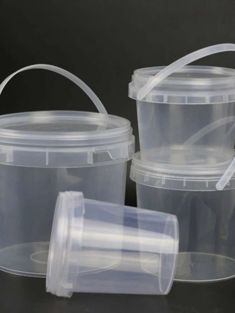 Transparent Plastic Buckndry Condensation Bead Storage Boxet with Handle and Lid Good Sealing  Container Portable Lau