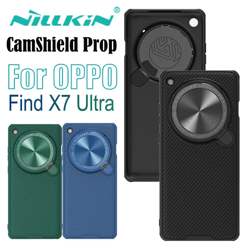 

for OPPO Find X7 Ultra Case Nillkin Camshield Prop Case with Stand Camera Case for OPPO Find X7 Ultra Lens Protection Cover