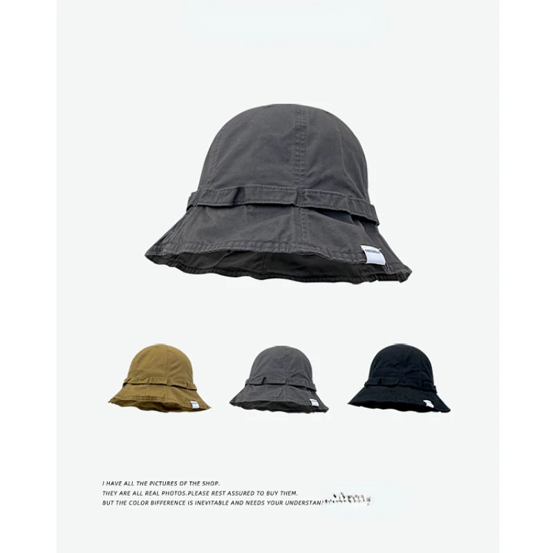 

Japanese Tooling Casual Versatile Dome Fisherman Hat Men's and Women's Spring and Summer Outdoor Shade Patch Design Bob Cap