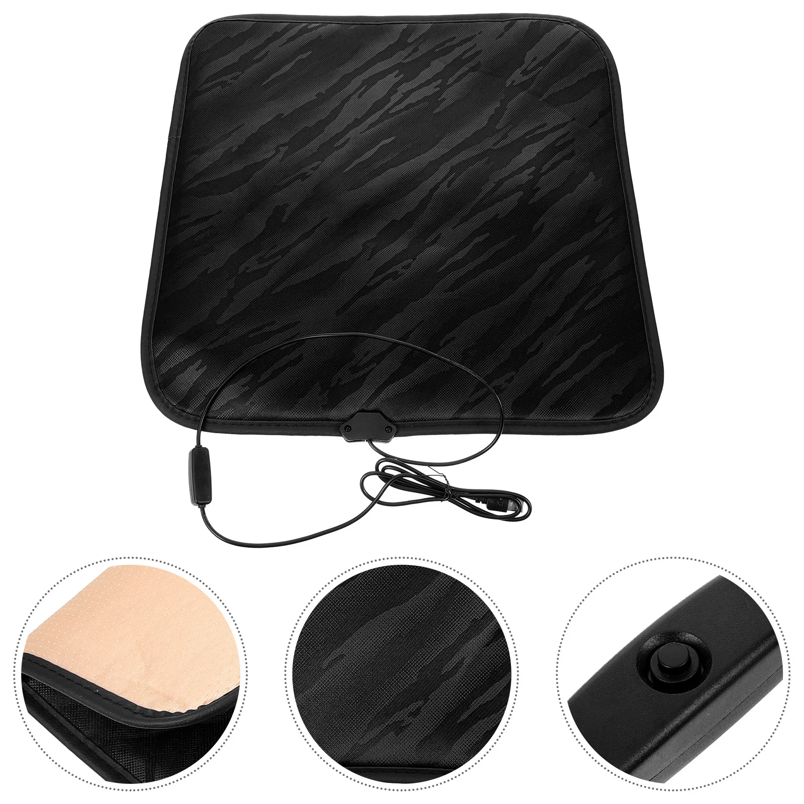 

USB Heated Seat Cushion Car Home Office Chair Heating Mat Warm Sitting Pad Winter Use Heating Seat Protector Warm Mat
