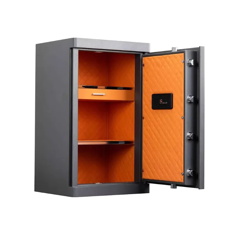 Small Metal Money Safe Deposit Box Home Hotel Office Password Fingerprint Mini Wall Hidden Safe