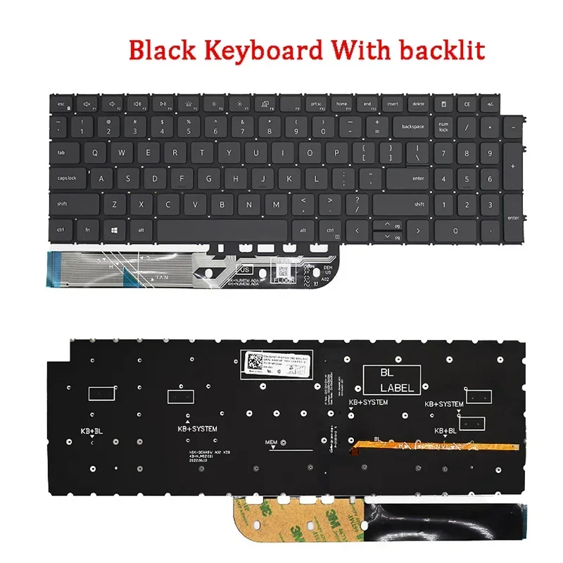 NEW Laptop Rreplacement Keyboard Compatible for DELL Inspiron 15 5515 7510 16 Plus 7610 15-3511 3515