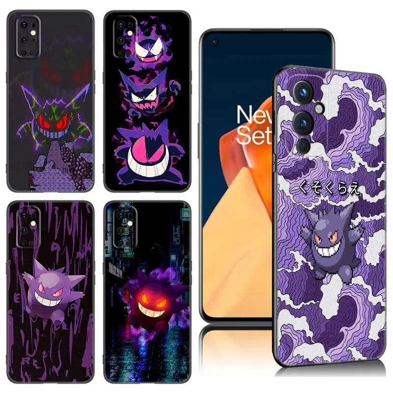 Cartoon G-Gengar Black Silicone Phone Case For OnePlus 9 10 11 12 ACE 2V Pro 9RT 10T 10R Nord CE 2 3 Lite N10 N20 N30 5G