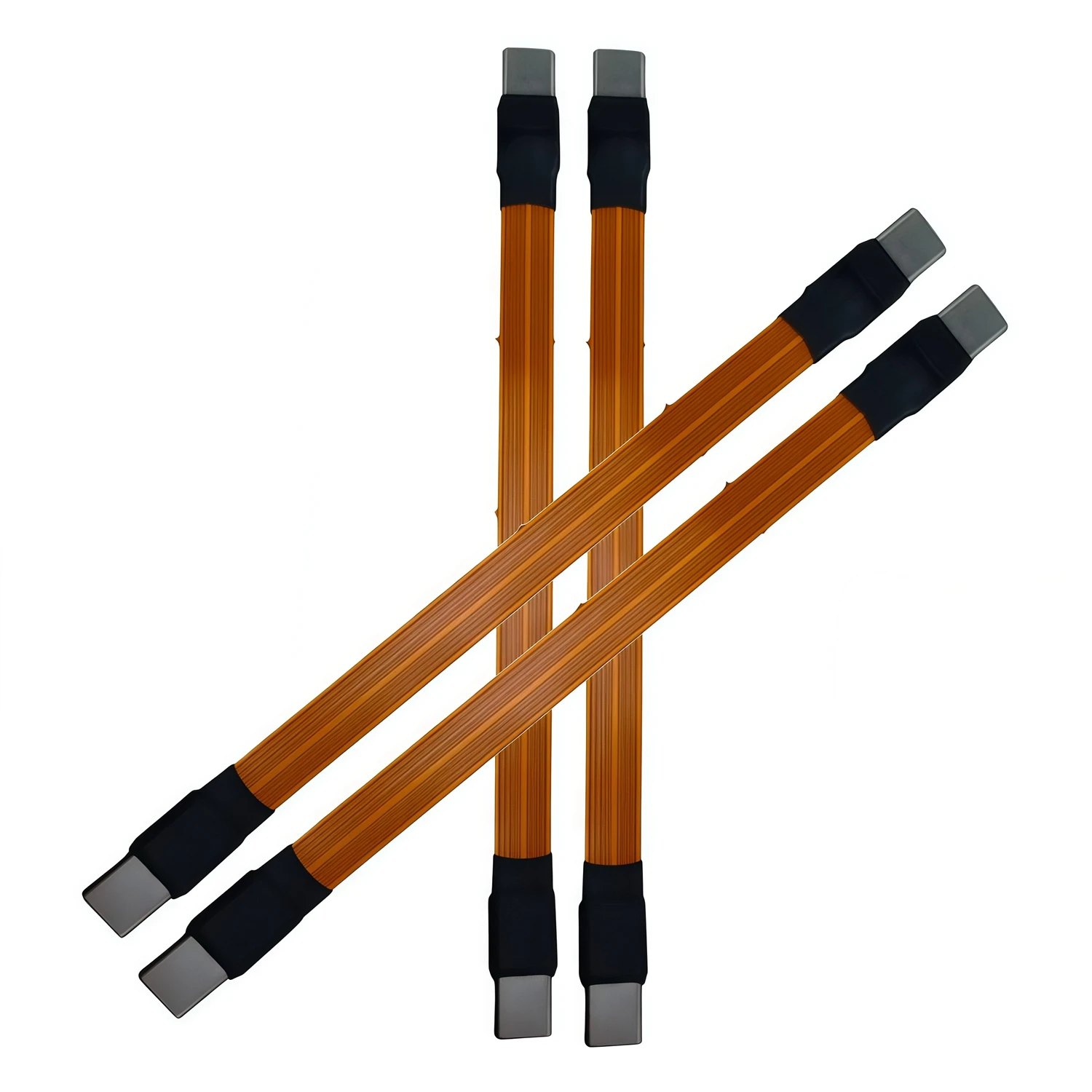14CM USB4 Male Full Function PD240W Dual TYPE-C Male To Male FPC Soft Cable Flat Cable Thunderbolt 40GB 2025 New