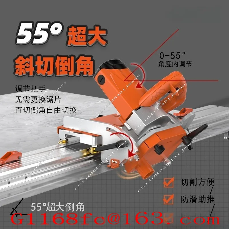 Electrictrackmachine 55 Degree Multifunctional Ceramic Tile Chamfering and Direct Dual-use Rock Slab Large Board Cutting