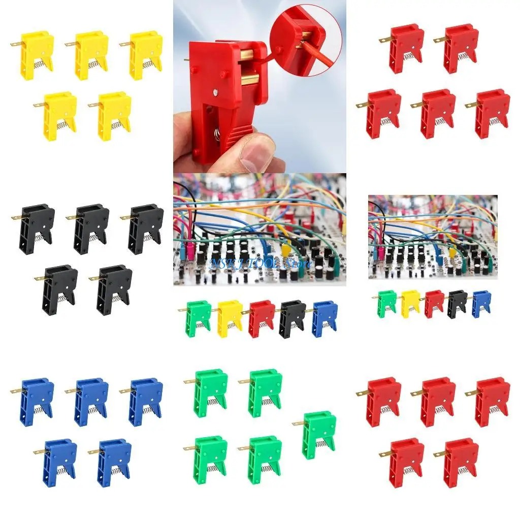 L8RC 5Pcs High Current 50A Motor Test Clip Brass Clip Stable Performances