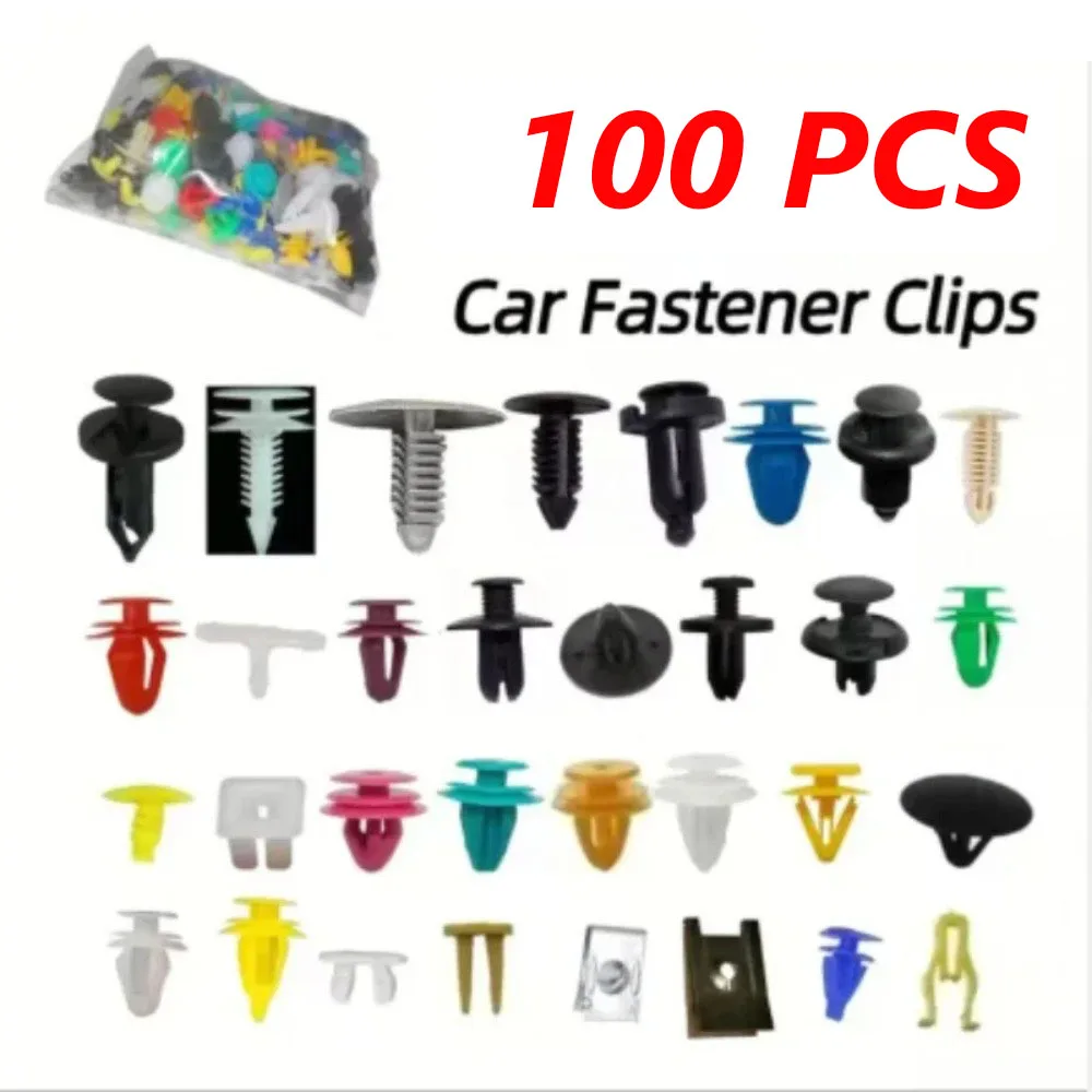 500/200/100 Stuks 30 Soorten Universele Gemengde Auto Fastener Auto Bumper Clips Retainer Auto Fastener Klinknagel deur Panel Liner Voor Alle Auto
