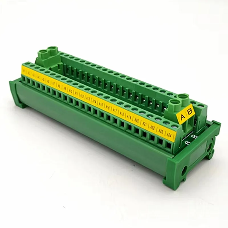 DIN Rail Mount 30A/300V 4X3 Position Connector Pluggable Terminal Block Distribution Board Module Expandable Connections.
