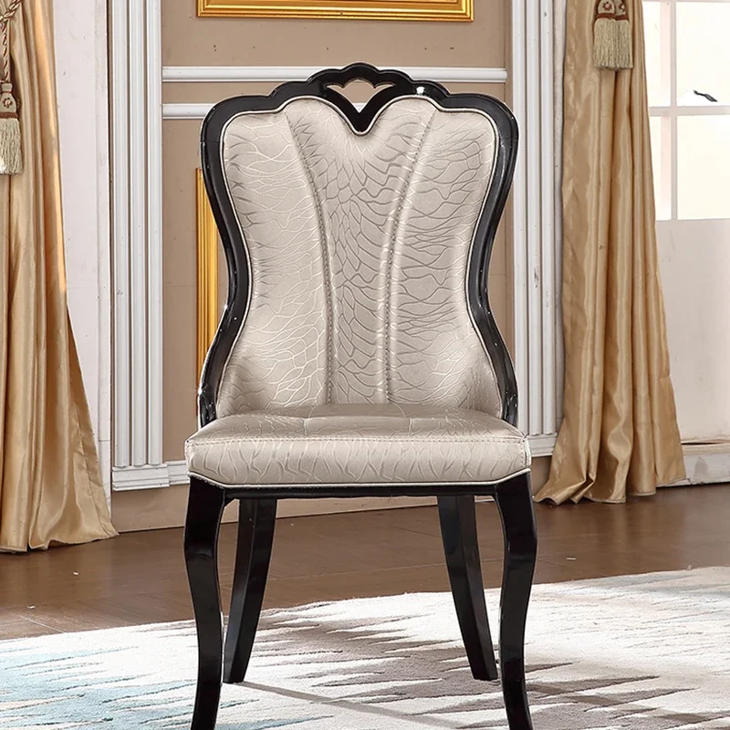 

Белые обеденные стулья в деревенском стиле, средневековые европейские стулья для одной спальни, кухонные игровые шезлонги для вечеринок, ясли, скандинавская мебель