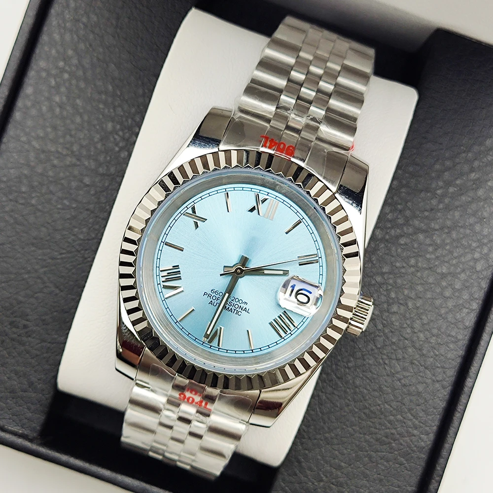 36/39mm NH35 Men's Watch Automatic Waterproof Strap Aseptic Luminous Dial Stainless Steel Case Sapphire Watch