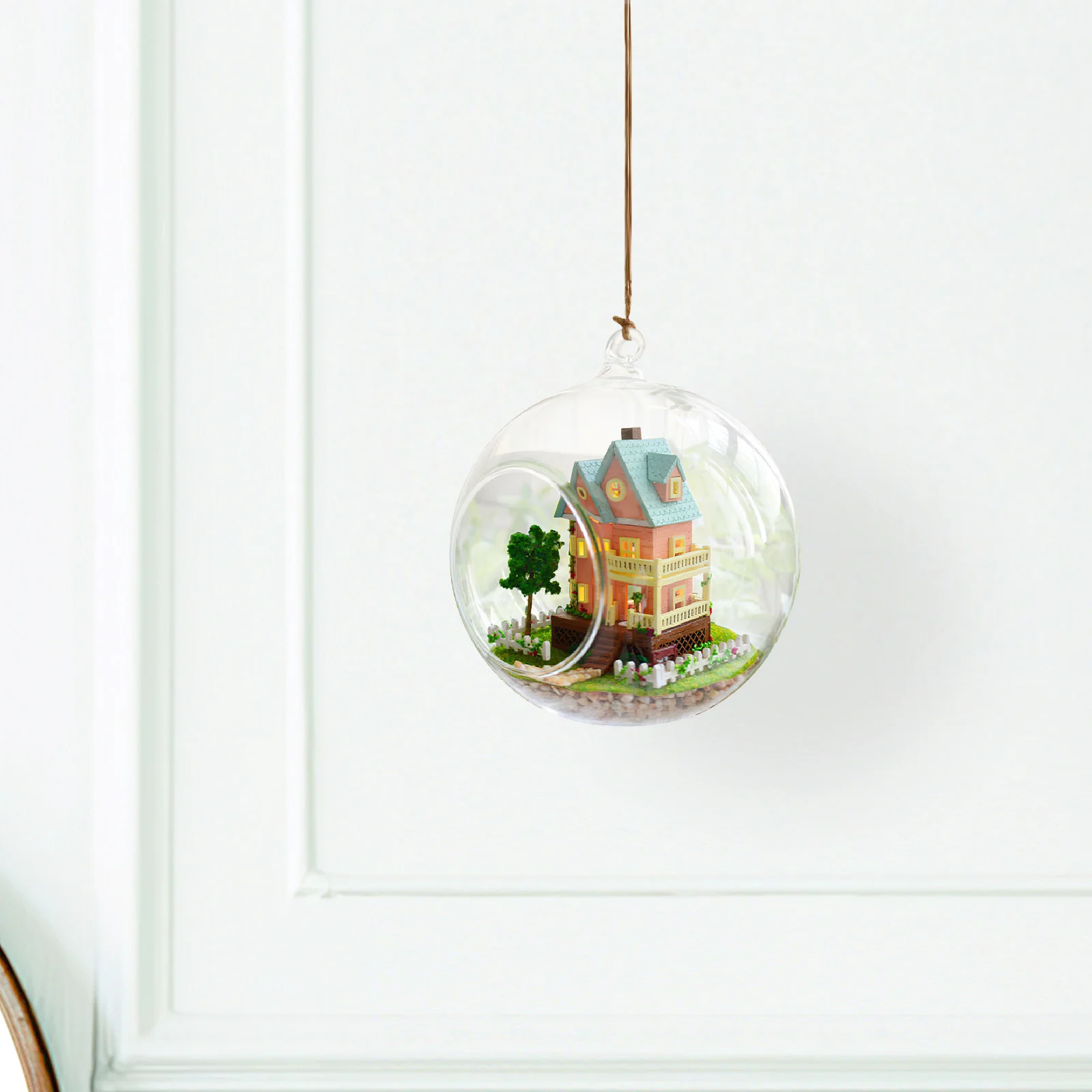 Zestaw do samodzielnego montażu szklanego domku, nieukończony, wysokiej jakości materiały, kreatywny, niedokończony prezent dla dzieci, przyjaciół, walentynki, Boże Narodzenie, miniatura, mini