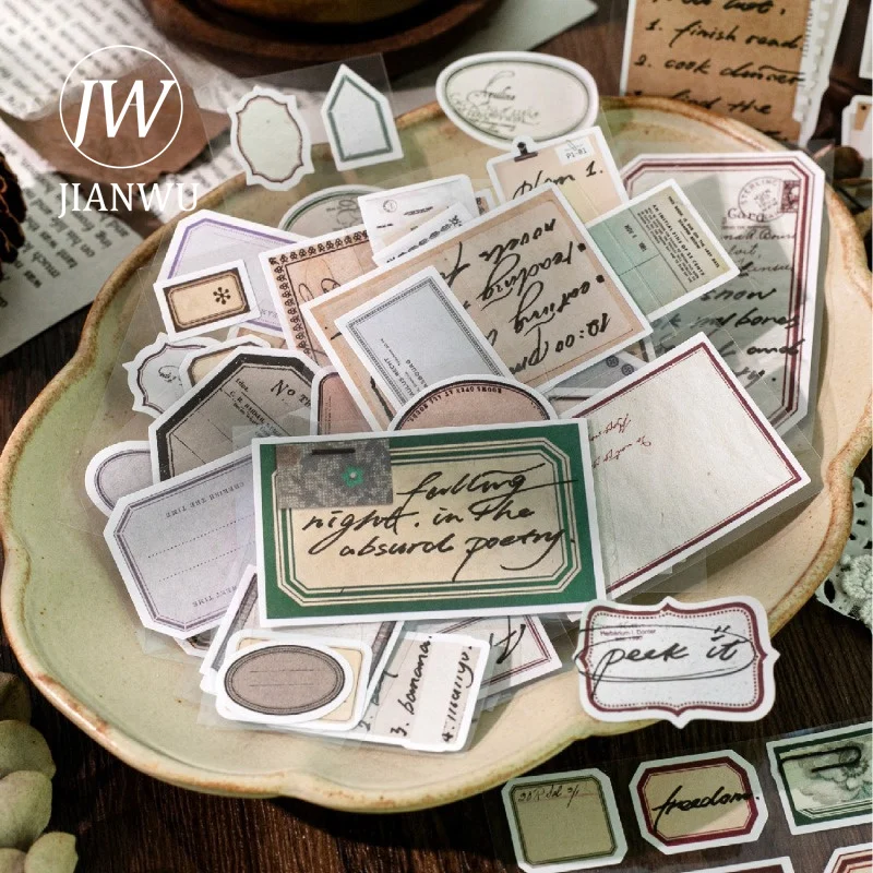 JIANWU Vintage Label Landscape Material Collage Scrapbooking Sticker Creative DIY Journal Stationery - view 3