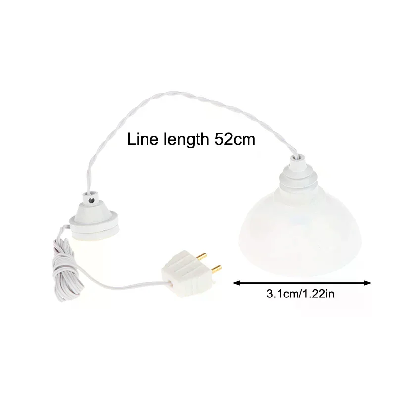 1/12 maison de poupée Simulation LED lustre modèle maison de poupée meubles miniatures décoration maison de poupée accessoires pour la maison