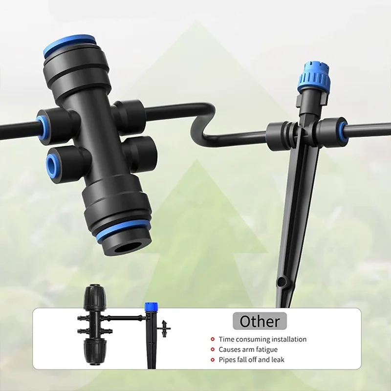 

Комплект для быстрого подключения системы капельного орошения: автоматическая система полива для сада, растений, цветов, шланг для самополива для двора и газона