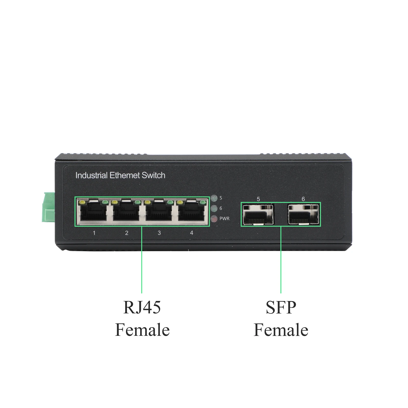 جيجابت SFP جهاز إرسال واستقبال صناعي كامل المدارة 2 SFP إلى 4 POE 10/100/1000M محول الألياف البصرية 550M/2KM/3KM وحدات