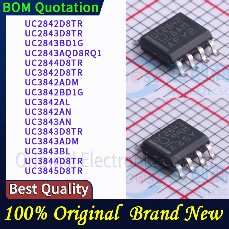 UC2842D8TR UC2843D8TR UC2843BD1G UC2843AQD8RQ1 UC2844D8TR UC3842D8TR UC3842ADM UC3842BD1 In stock Original High quality