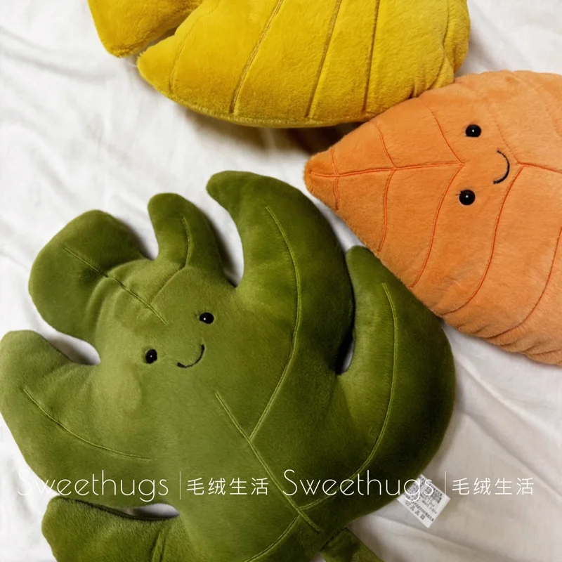 Leaf-shaped Pillow Sofa Home Accent Plant Sleep Pillow Maple Leaf Plush Toy Decor Bedside Decor