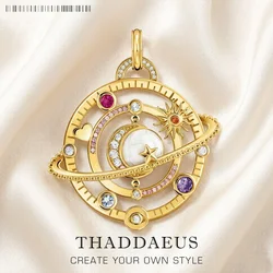 Pendant Cosmic Planetary Ring Fine Jewelry Europe 925 Sterling Silver Bohemia Lucky Amulet Gift For Woman Men