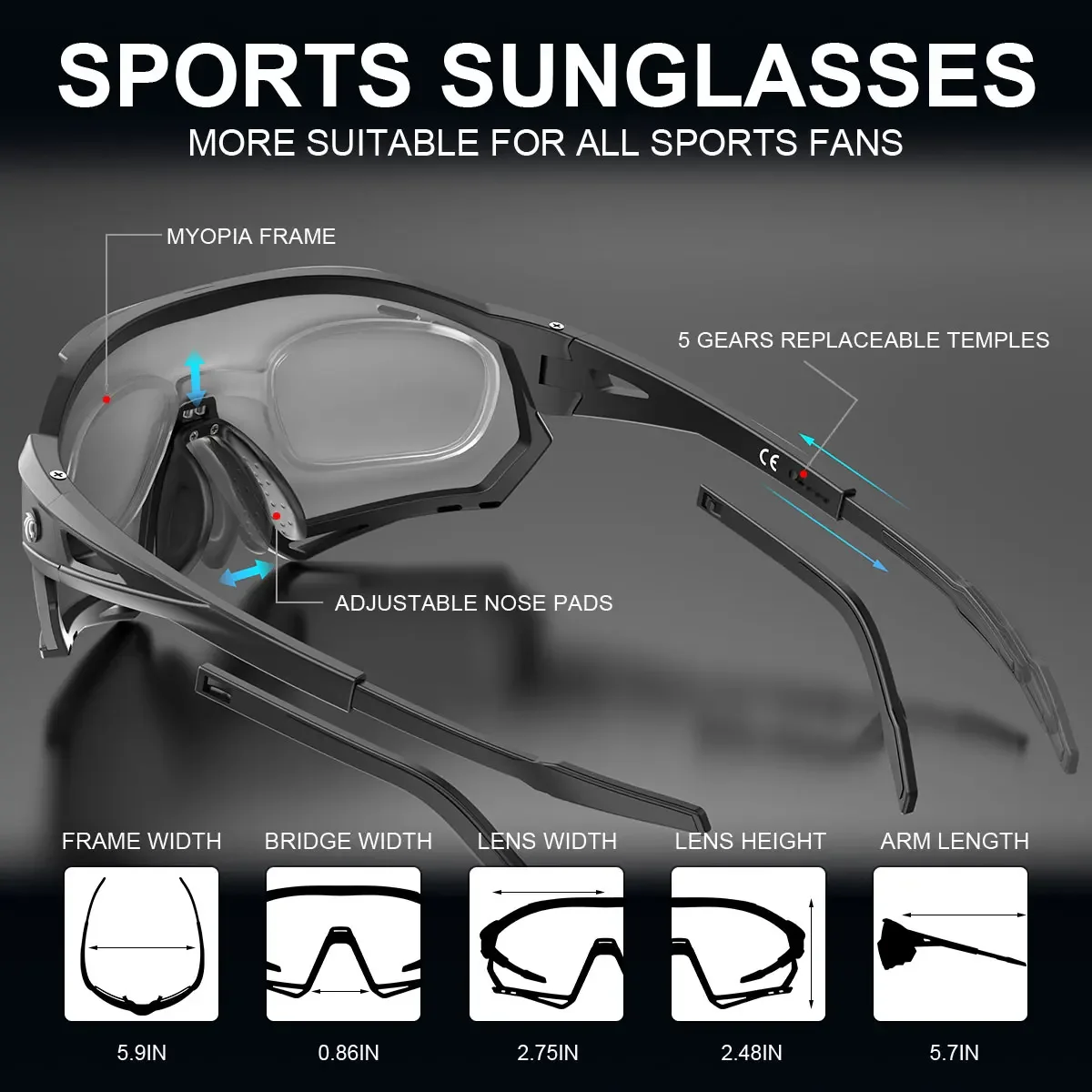 X-TIGER Photochromic Cycling Glasses Sport Road Mtb Bike UV Protection Goggle Bicycle Eyewear Cycling Polarized Sunglasses