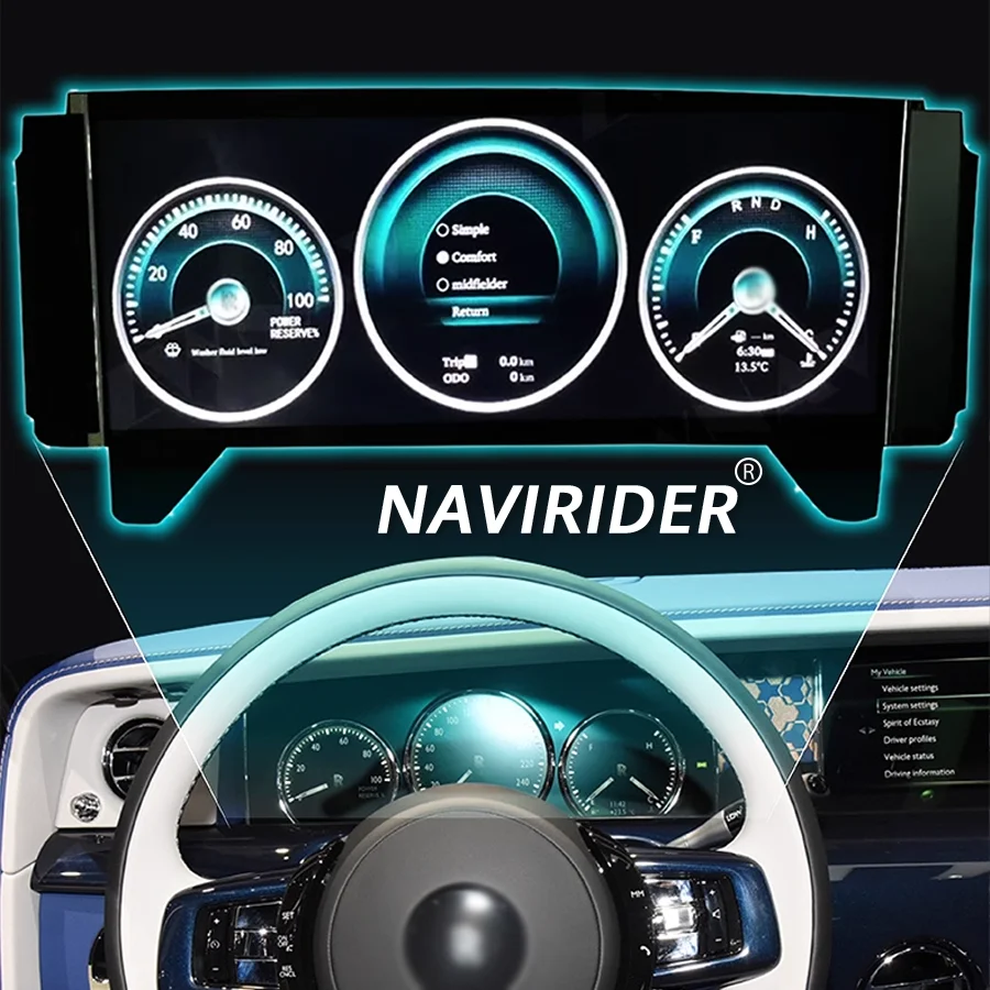 LHD RHD LCD Dashboard Cockpit Instrument Panel Cluster LINUX For Rolls Royce Phantom 2004-2013 Car Digital Speedometer Cluster