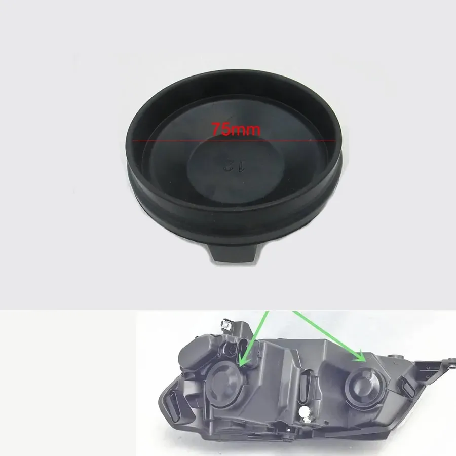 For Volkswagen VW Jetta 2013-2019 Headlamp Cover Waterproof Rubber Low High Beam Headlight Rear Cap Inner Diameter: 75mm