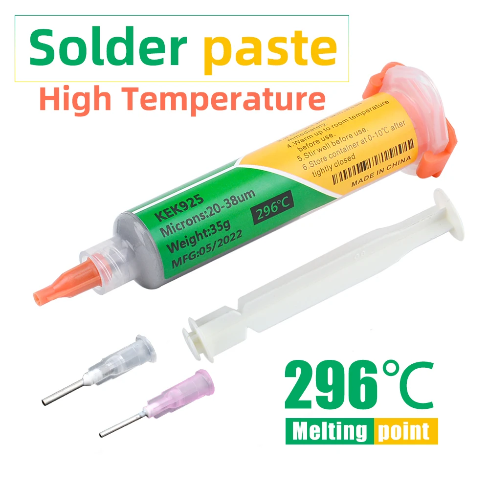 Solder Paste Sn5pb92.5ag2.5 Melting Point 296 ℃ Solder Paste High Melting Point Is Suitable for Weld