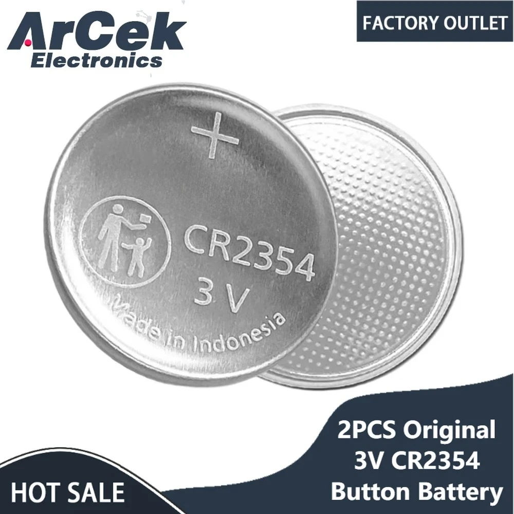 

2PCS Original for Panasonic 3V 560mAh CR2354 Lithium Button Battery for Baker Car Remote Control DL2354 Coin Cell Batteries