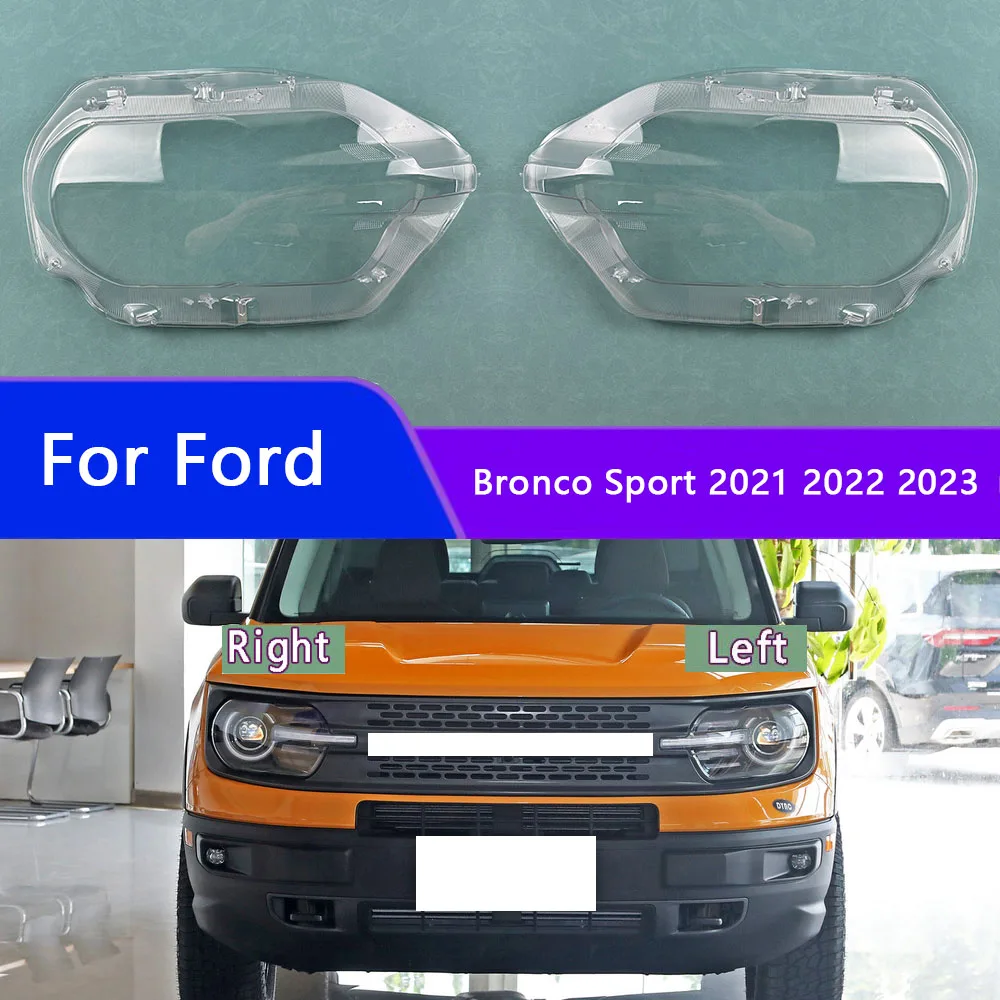 

For Ford Bronco Sport 2021 2022 2023 Car Accessories Headlamps Transparent Lampshades Lamp Shell Headlights Lens Cover