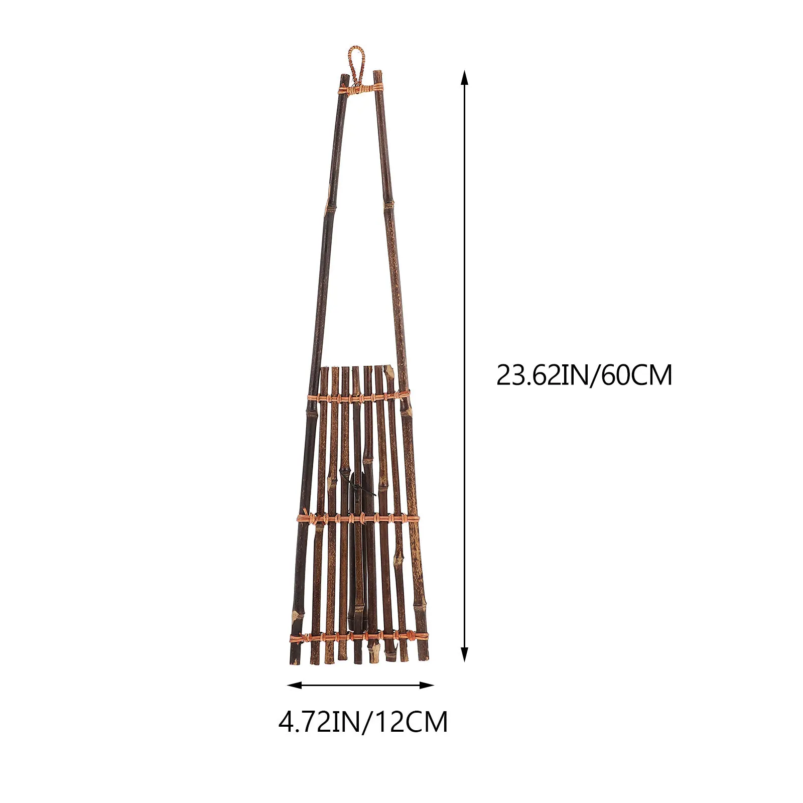 

1pc Zen Wall Bamboo Style Flower Arrangement Container Decorative Home Wall Adornment Adornment Retro Chinese Wind Dry Vase