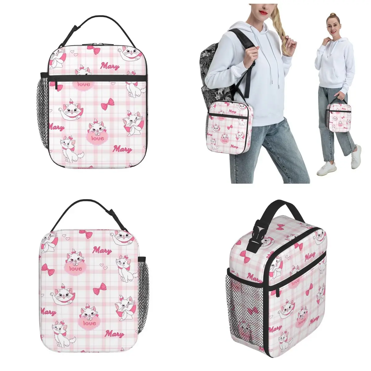 حقيبة غداء معزولة من Love Marie Cat، حاوية غداء عالية السعة، حقيبة تبريد، صندوق غداء، حقيبة طعام للسفر والمكتب #3