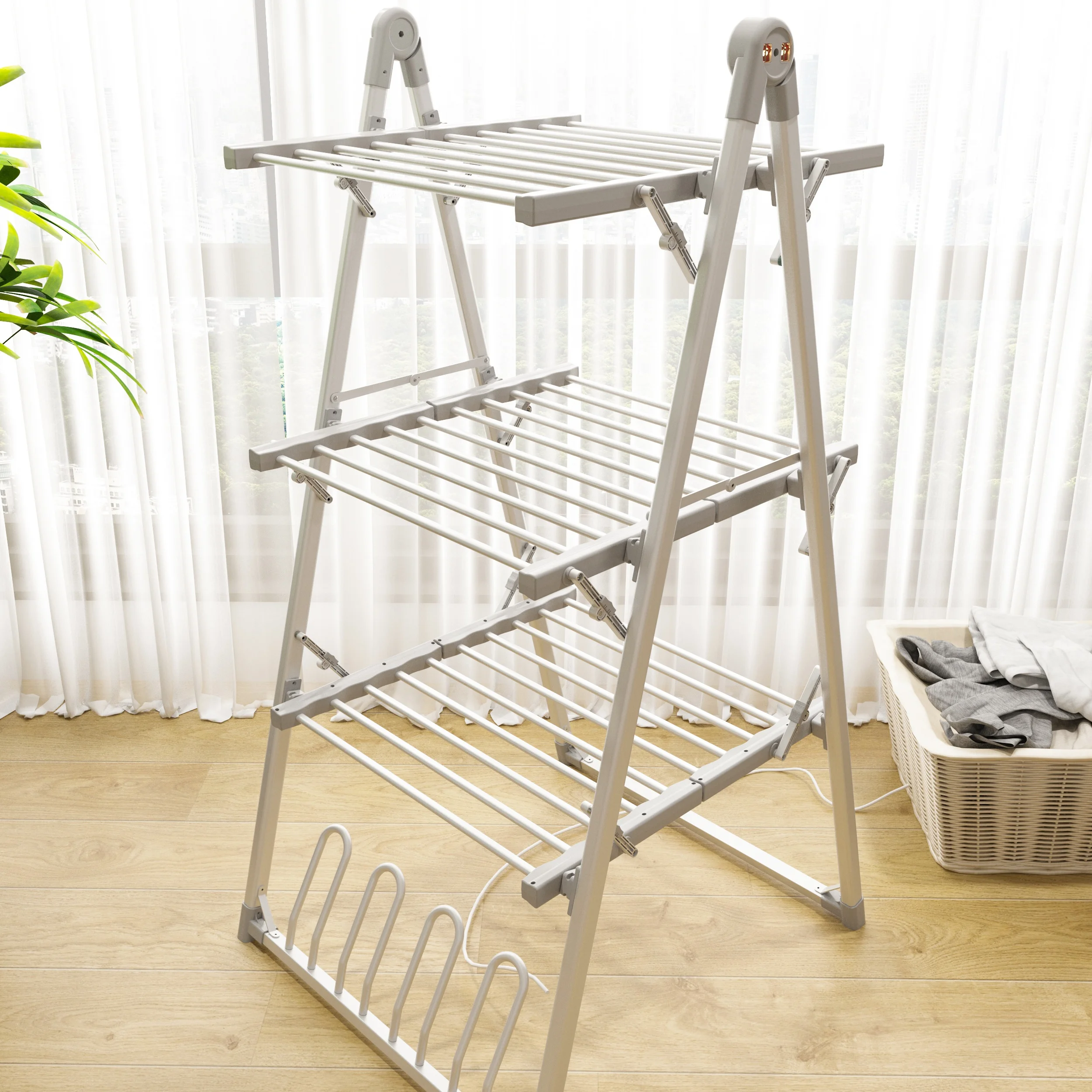 SHARNDY Aluminum Outdoor Cloth Dryer Rack Clothes Airer Dryer Electric Clothes Warmer