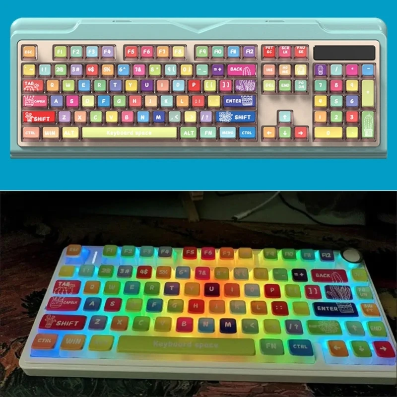 

Mechanical Keyboards Keycaps Set ASA Height Keycap Set for 116Keys