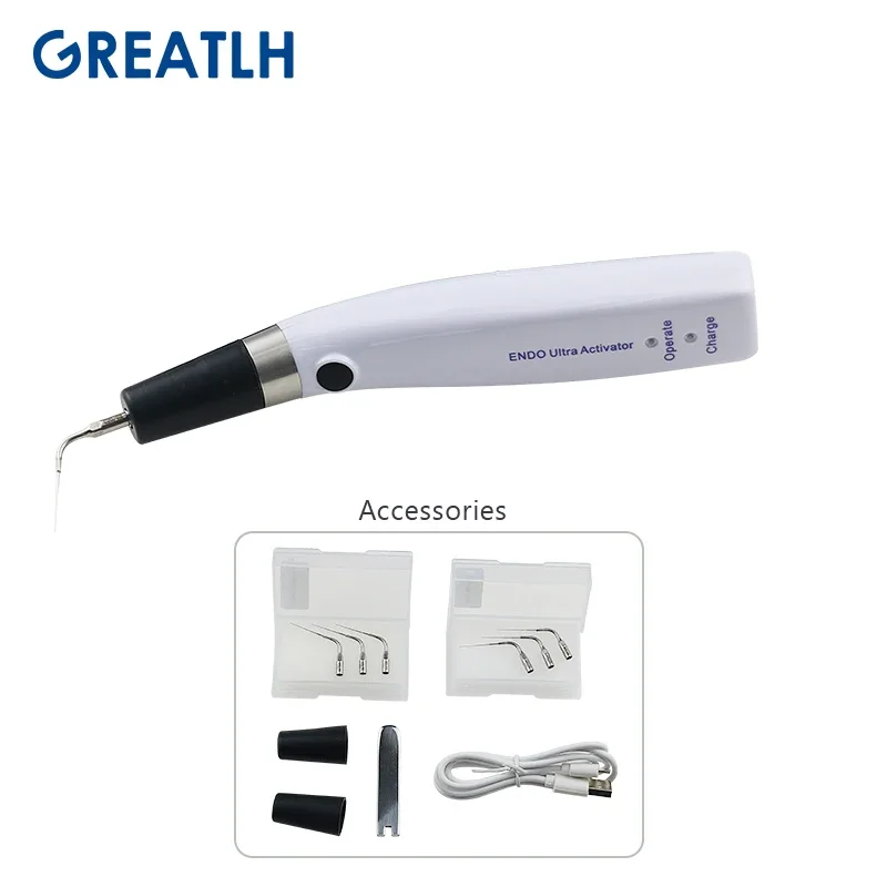 Greatlh Dental Endo Ultra Activator Endo Irrigator Draadloze Ultrasone Activator Met 6Tips Voor Endodontische Behandeling Tandheelkundige Tool