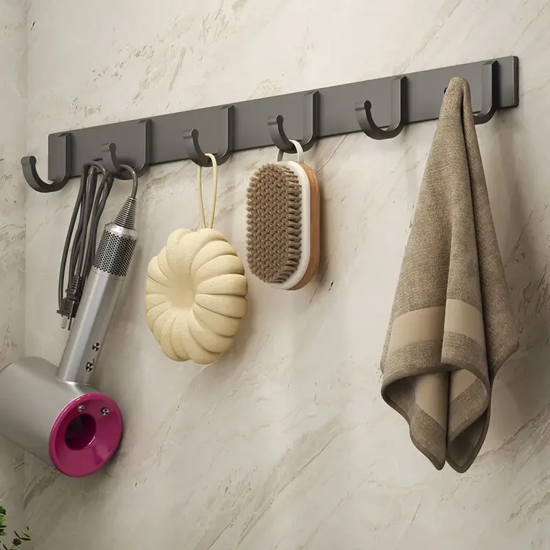 Picture 3: Black wrought-iron kitchen rail no-drill 8 hooks utensil spoon chopstick rack wall pot cutting-board organizer AliExpress bestse