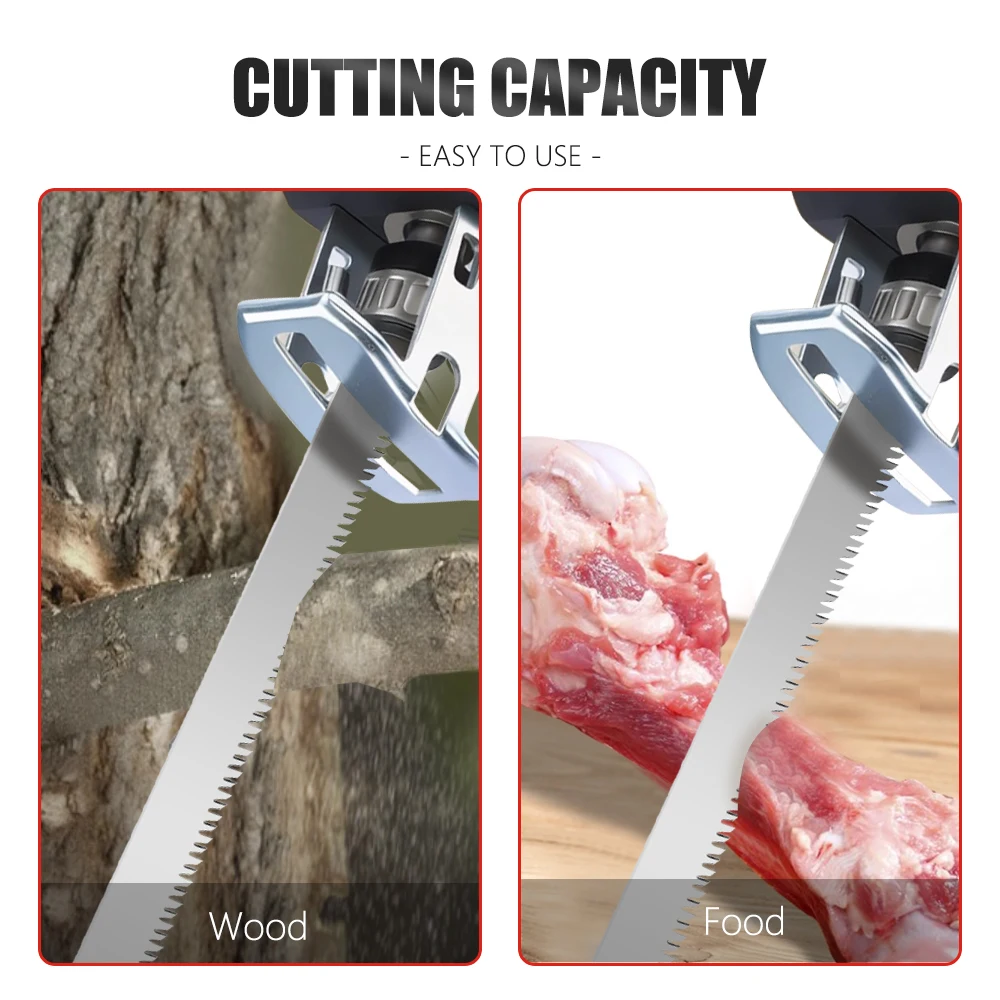 AURWOF 1 قطعة شفرات المنشار الترددية الفولاذ المقاوم للصدأ المجمدة قطع الطعام شفرات المنشار العالمي المجمدة لحوم البقر قطع العظام