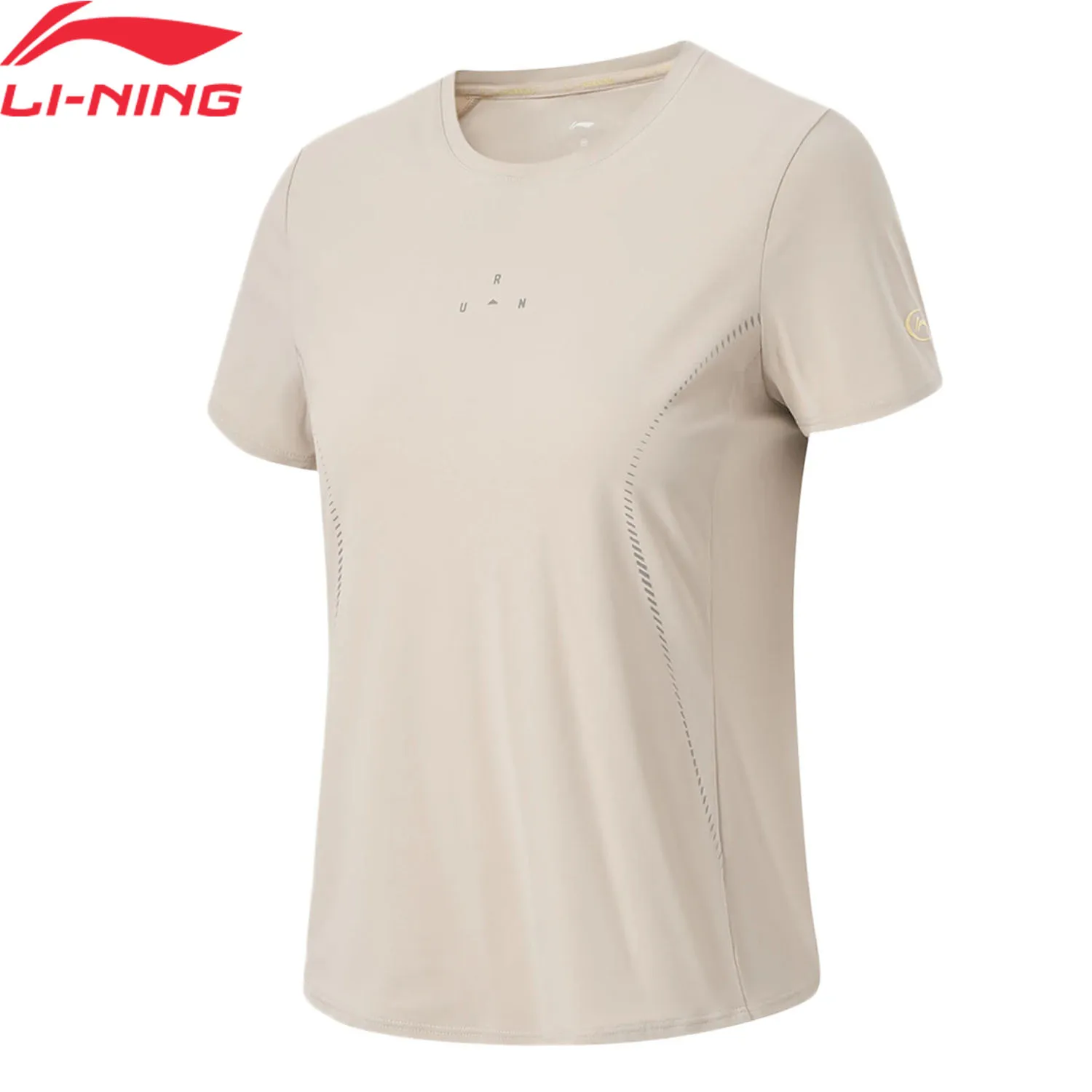 Li-Ning Women Running T-Shirt AT DRY FREEZE 76%Nylon 24%Spandex  AT._UV-50+ LiNing Short Sleeve Tee Tops ATSU508