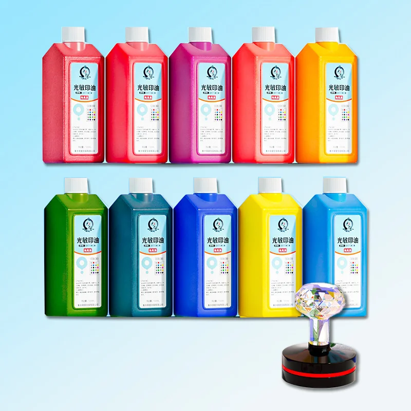 1000ml Photosensitive Ink Quick Drying Waterproof Sun Protection for Stamping Photosensitive Seal Printing and Dyeing