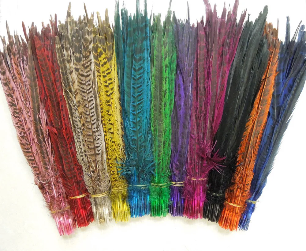 

Wholesale!10Pcs/Lot/Colour,10-12"(25-30cm)Multicolor Hen Ringneck Pheasant Tail Feathers,Plume Decoration,Plumas de colores